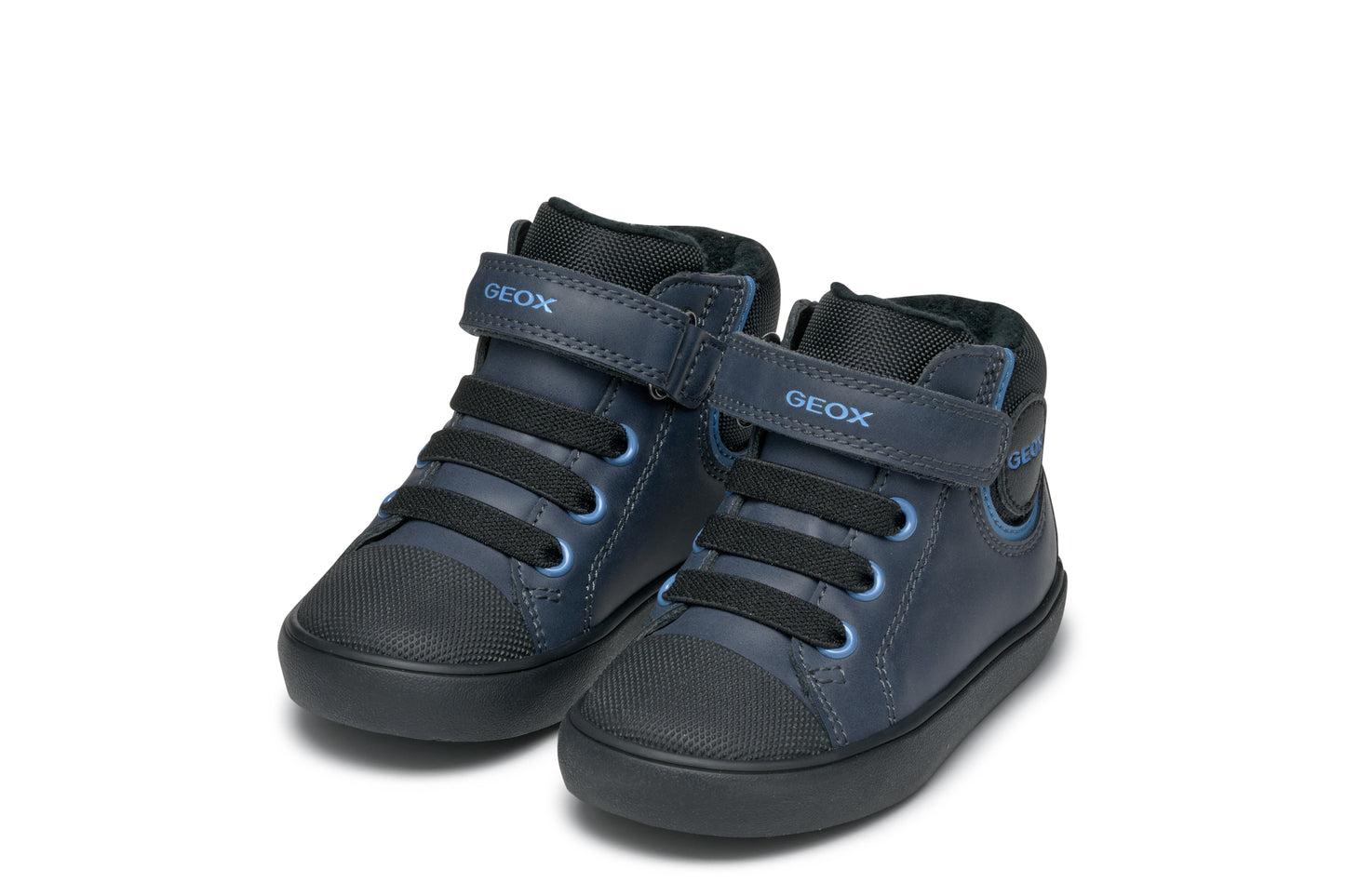 Geox Gisli Boys Navy Light Blue High Top Boot