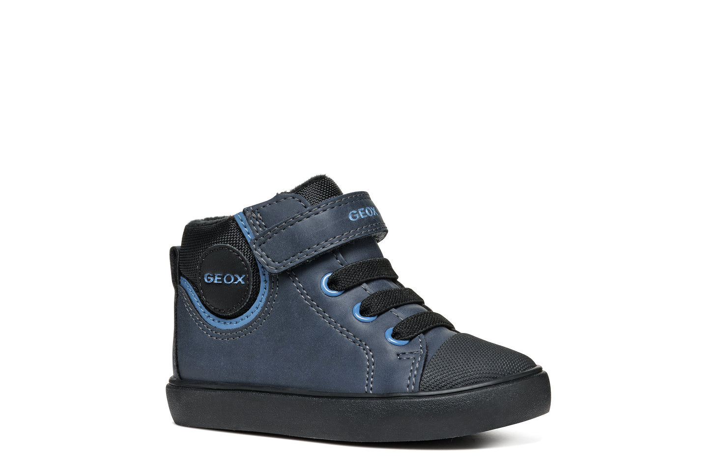 Geox Gisli Boys Navy Light Blue High Top Boot