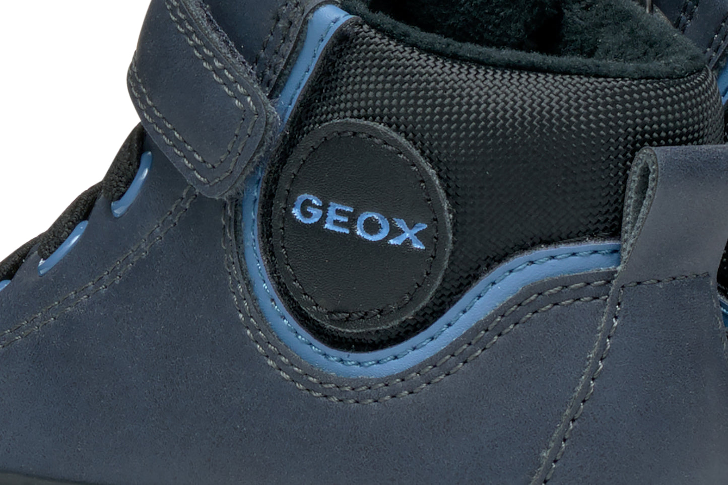 Geox Gisli Boys Navy Light Blue High Top Boot