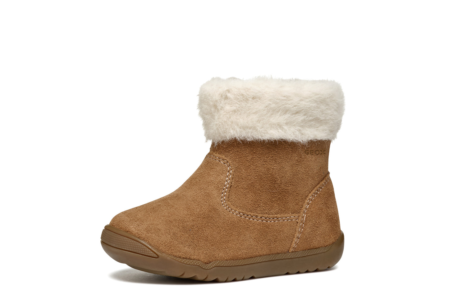 Geox Macchia Girls Whisky Brown Suede Warm Lined Boot