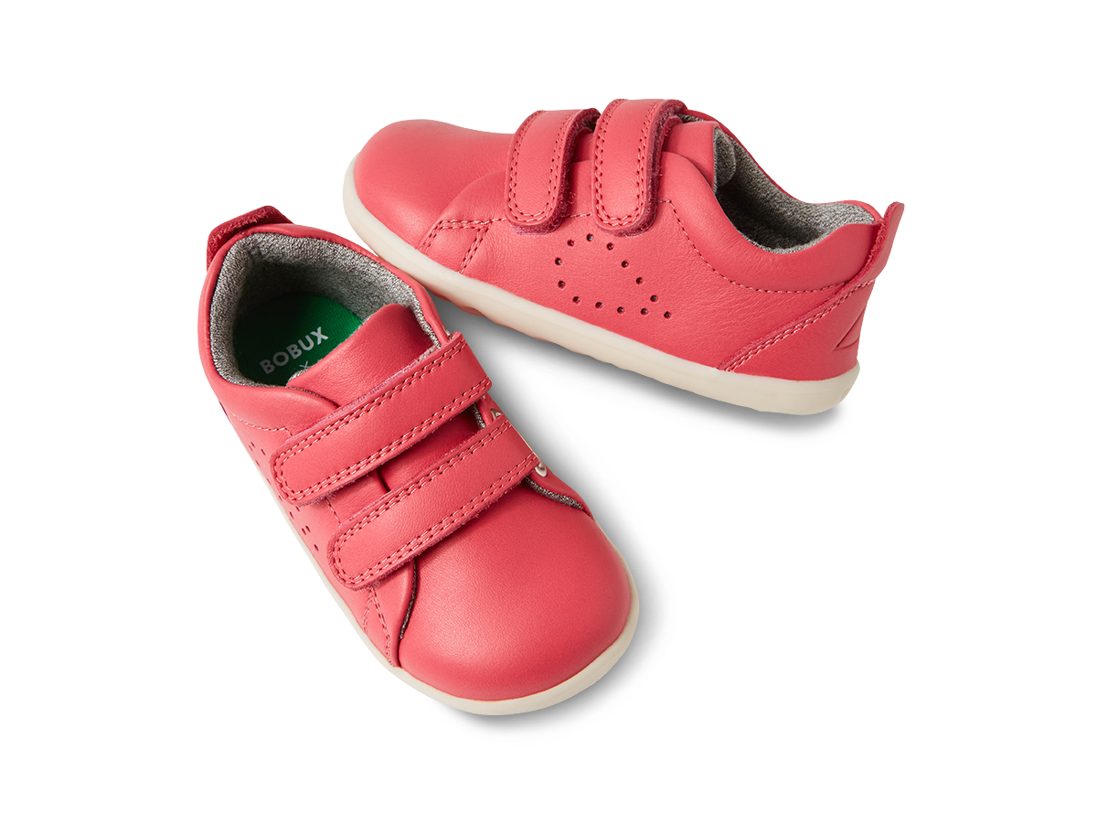 Bobux Grass Court Step Up Girls Radiant Raspberry Pink Trainer