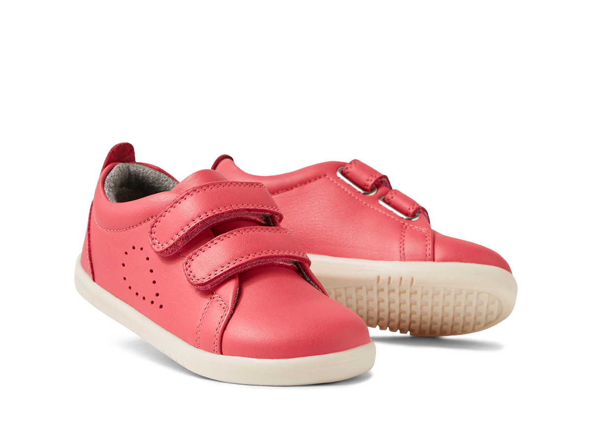Bobux Grass Court I-Walk Girls Radiant Raspberry Pink Trainer