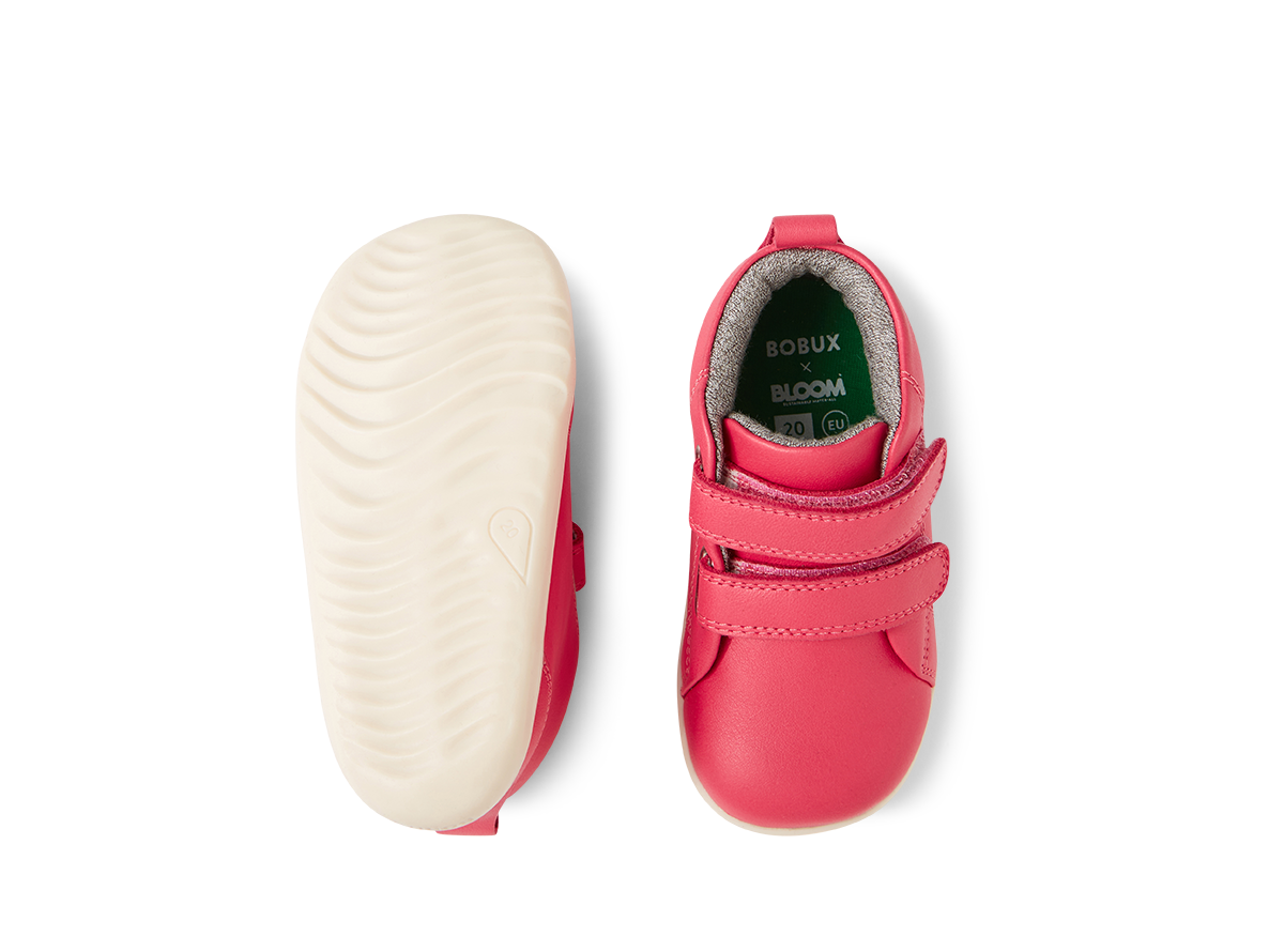 Bobux Grass Court High Step Up Girls Raspberry Boot