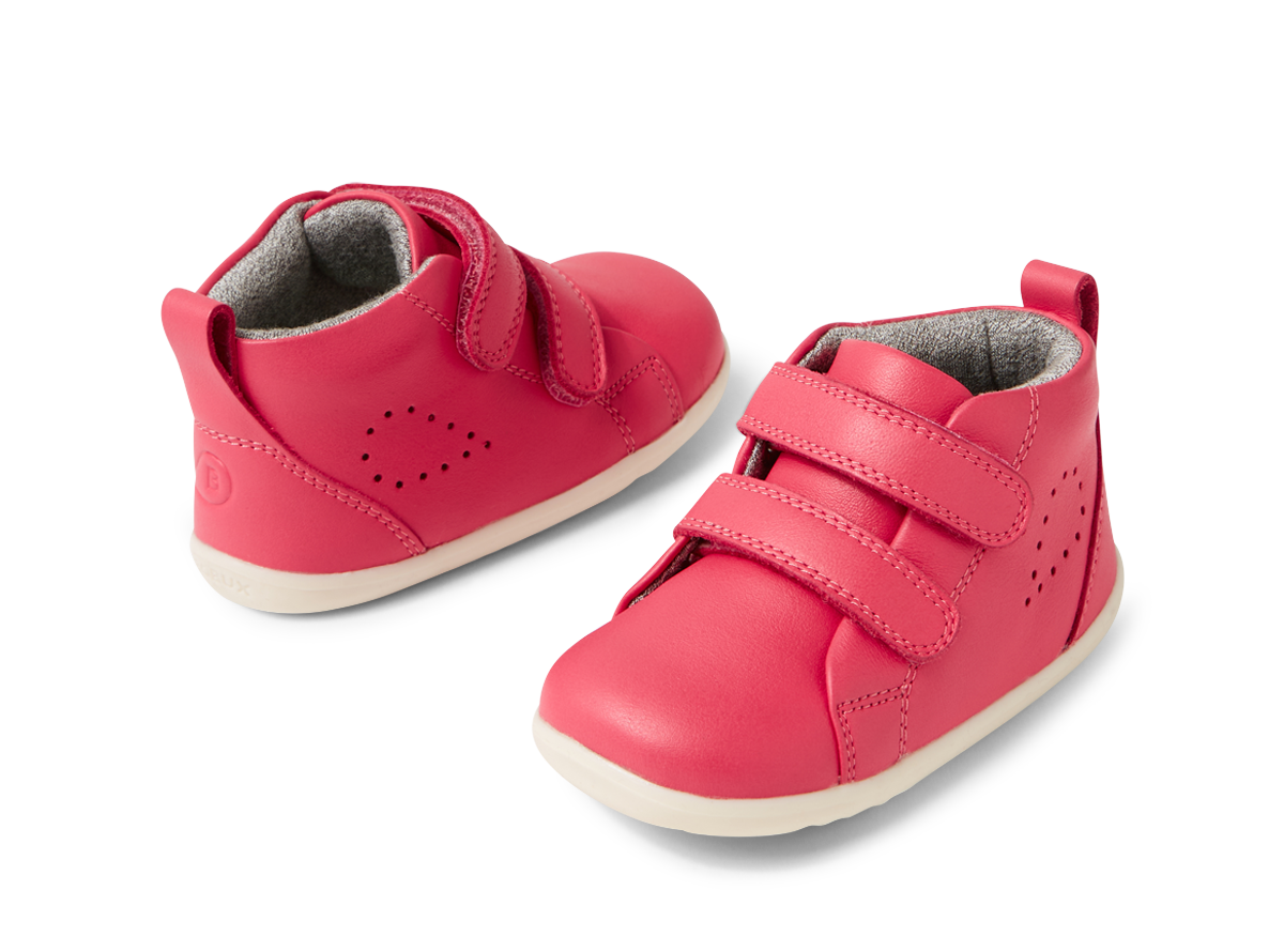 Bobux Grass Court High Step Up Girls Raspberry Boot