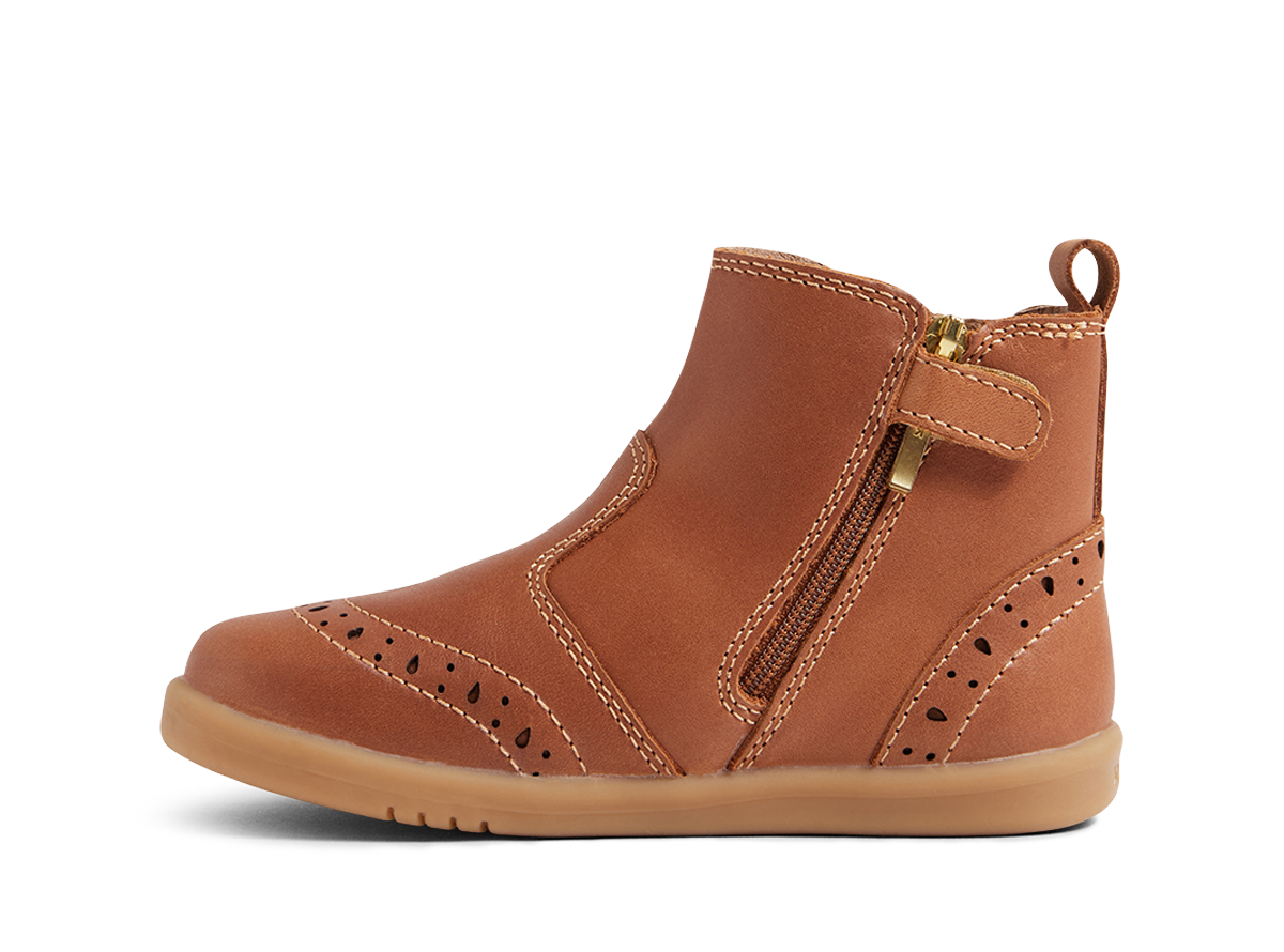 Bobux Billie I-Walk Girls Tan Gold Chelsea Boot