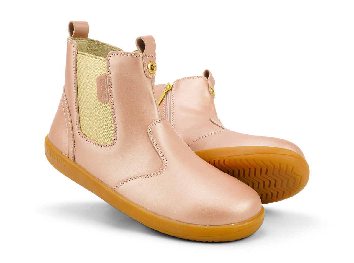 Bobux Jodhpur Kid Plus Girls Rose Gold Chelsea Boot
