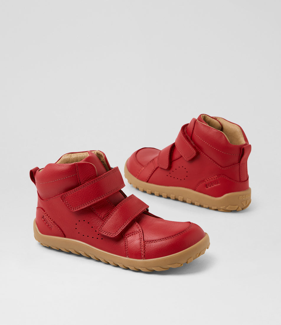 Bobux Ember Kid+ Red Barefoot Ankle Boot