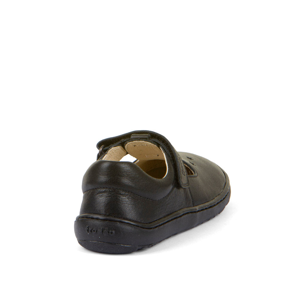 Froddo Nina Girls Black T-Bar Barefoot School Shoe