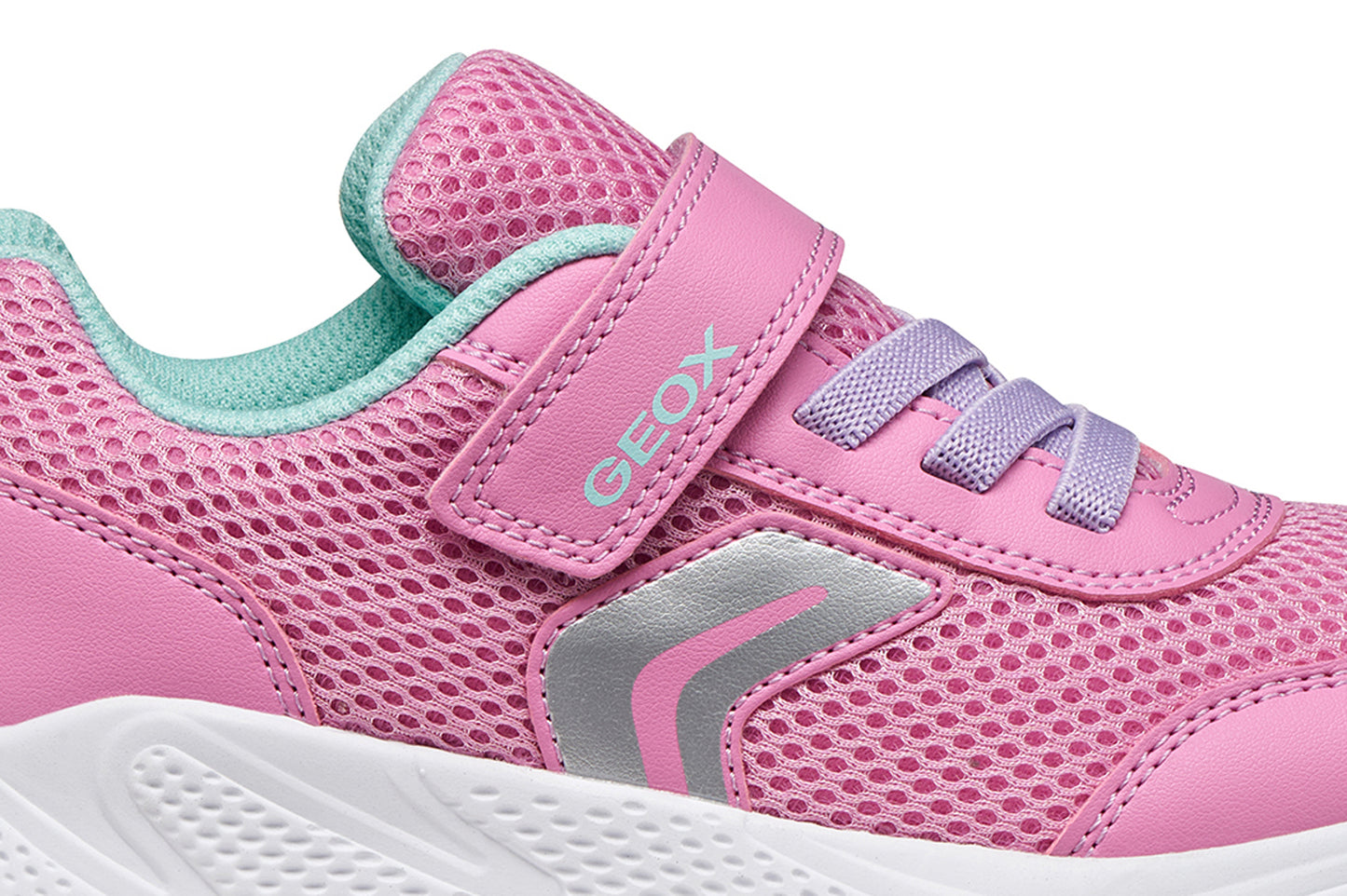 Geox Sprintye Girls Pink Turquoise Trainer