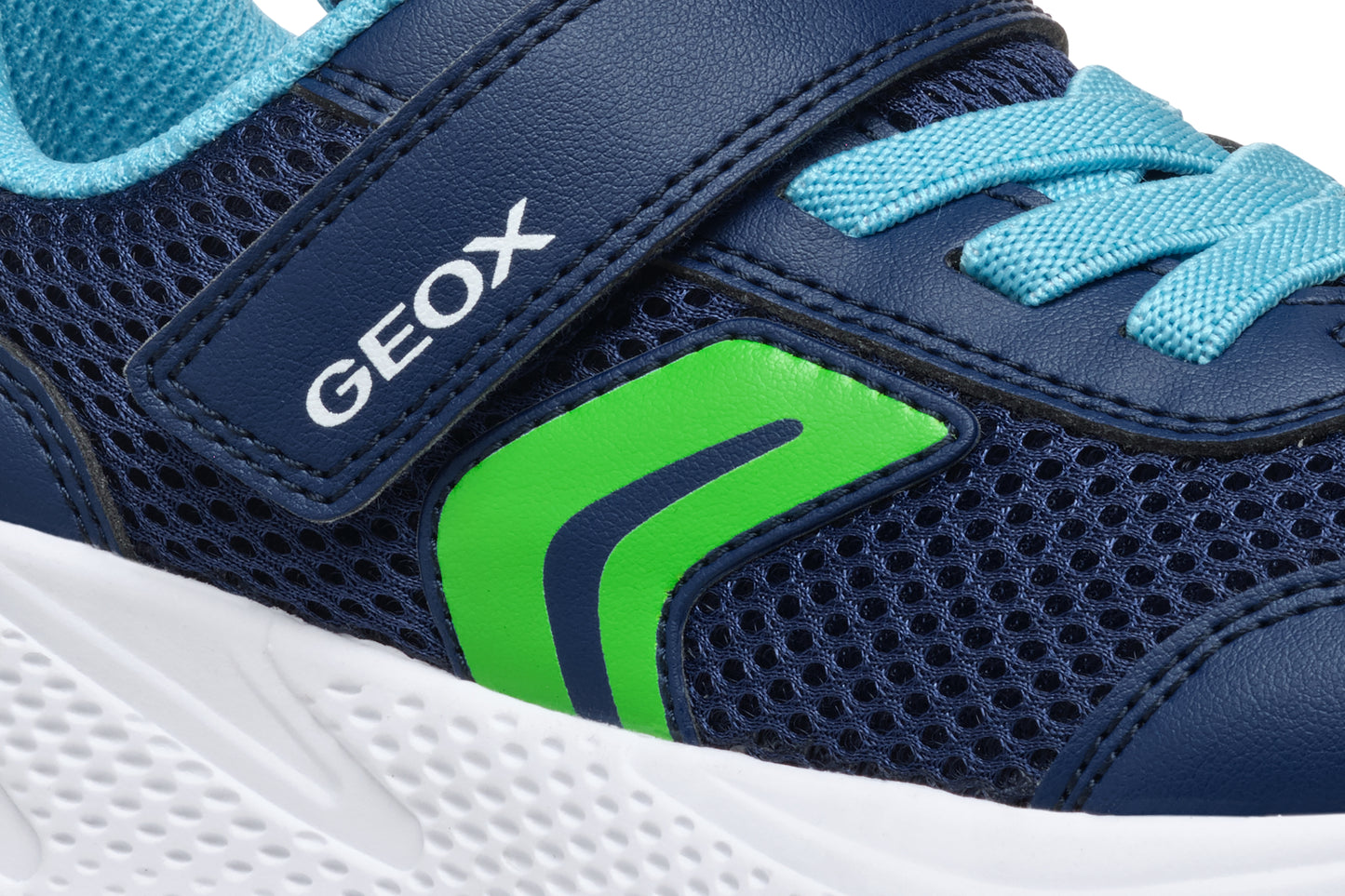 Geox Sprintye Boys Navy Green Trainer