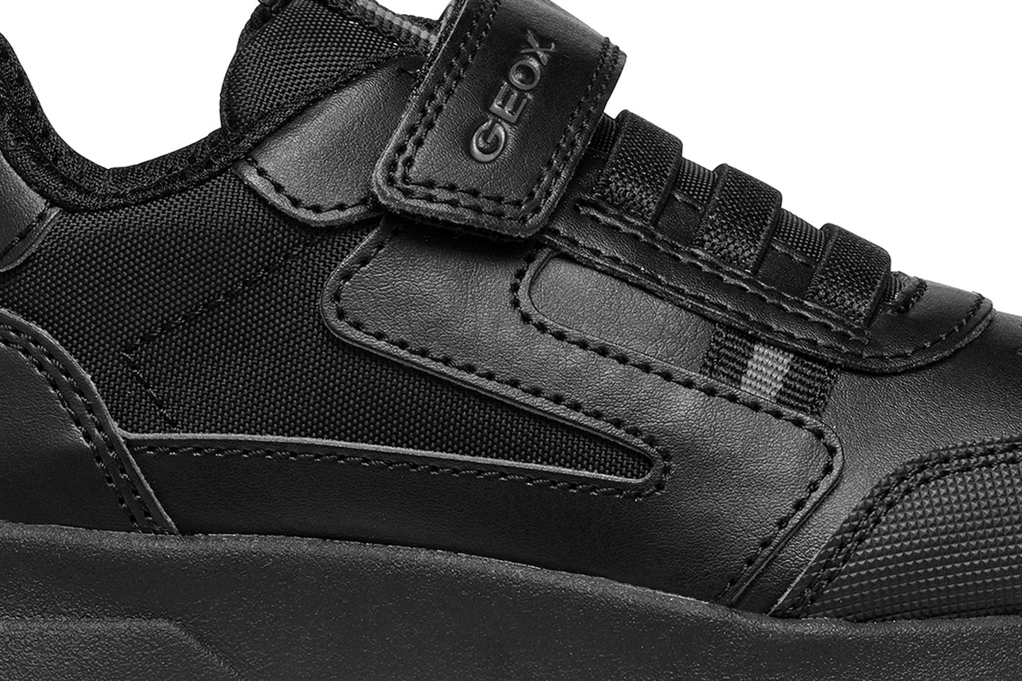 Geox Briezee Boys Black Trainer School Shoe