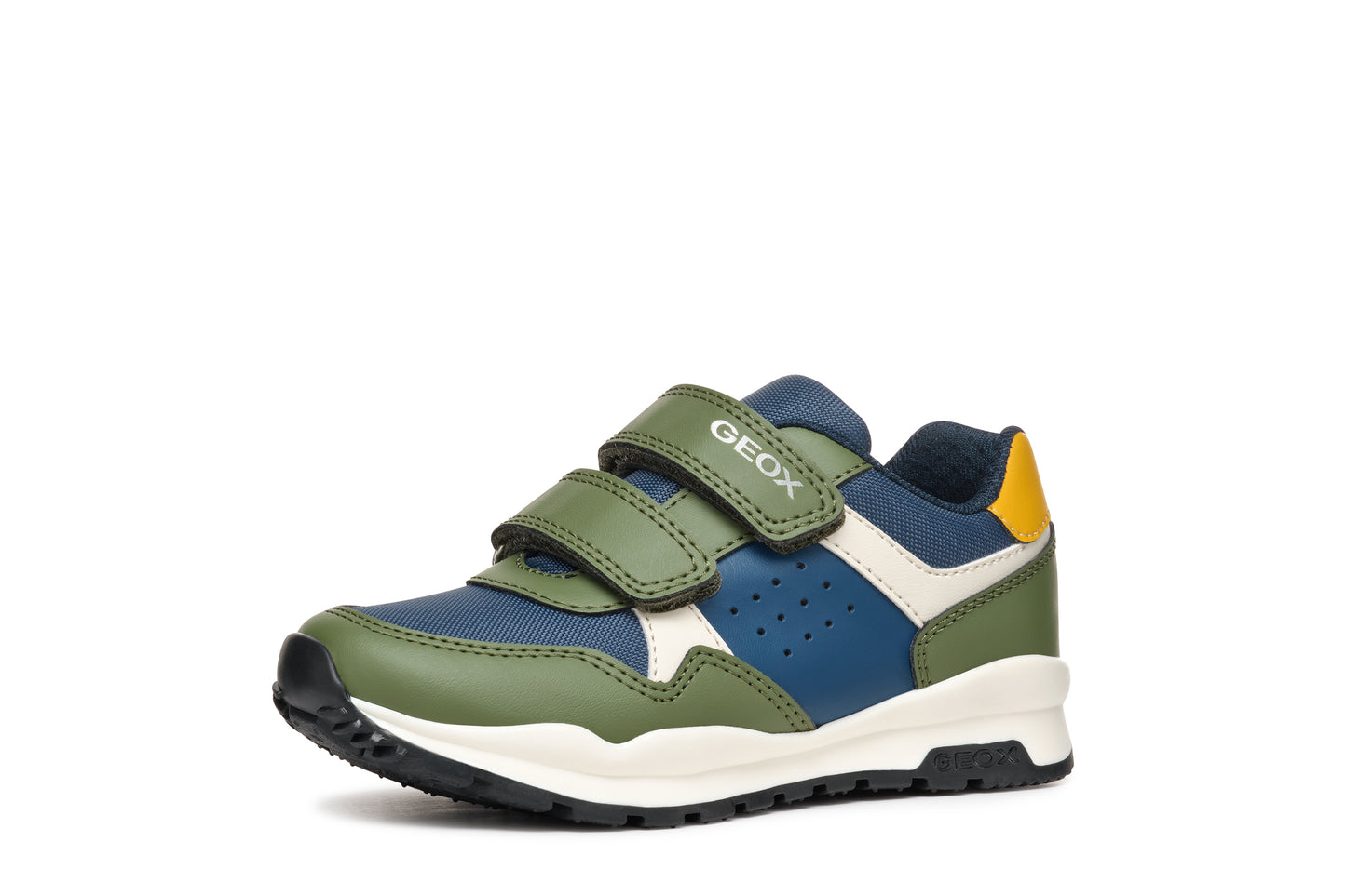 Geox Pavel Boys Military Green Blue Trainer