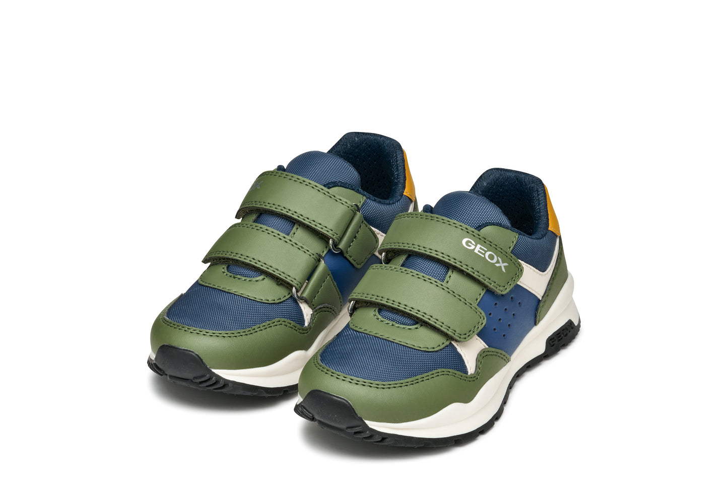 Geox Pavel Boys Military Green Blue Trainer