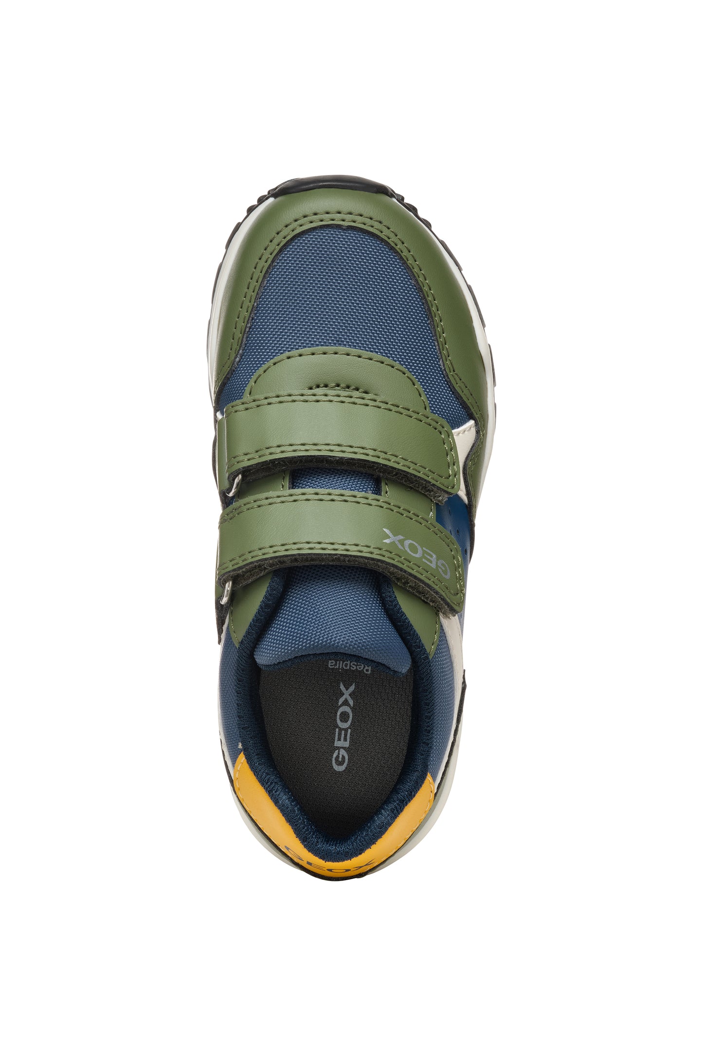 Geox Pavel Boys Military Green Blue Trainer