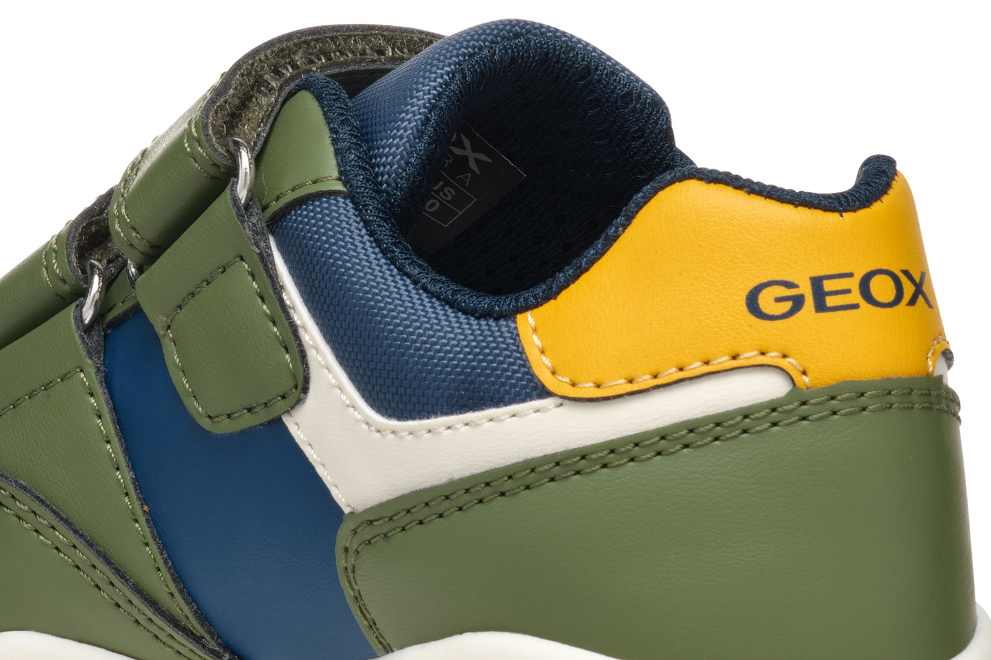 Geox Pavel Boys Military Green Blue Trainer