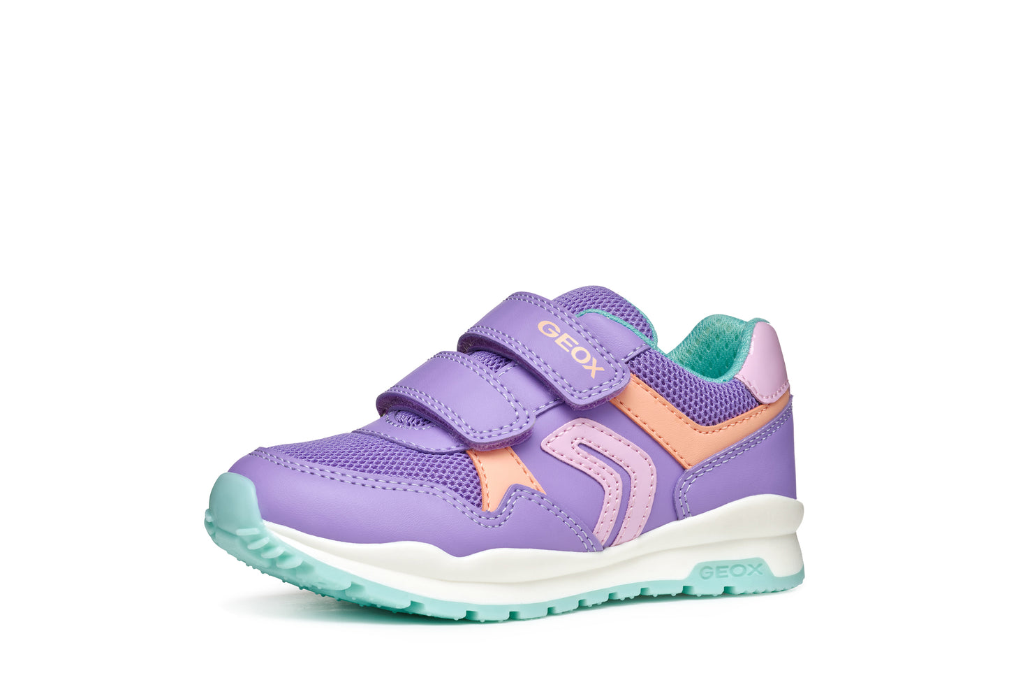 Geox Pavel Girls Lilac Turquoise Trainer
