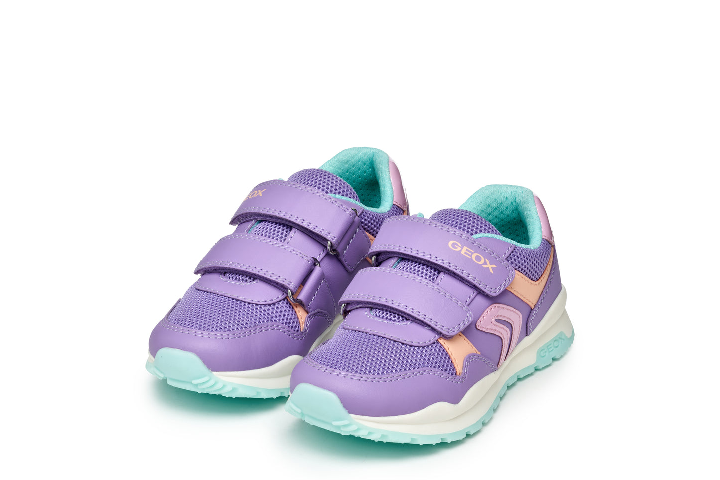 Geox Pavel Girls Lilac Turquoise Trainer