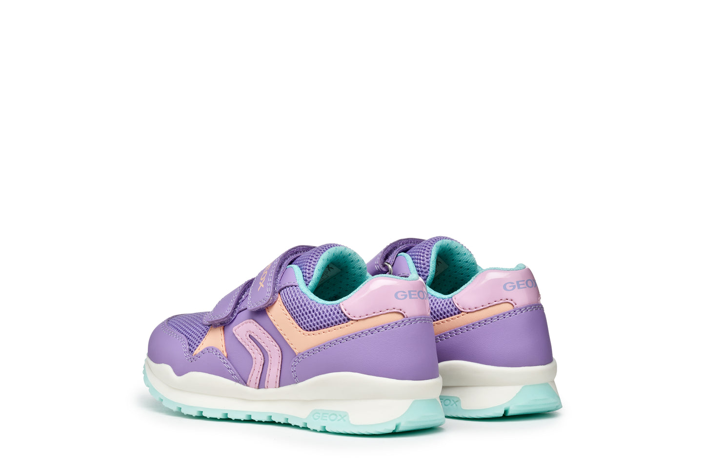 Geox Pavel Girls Lilac Turquoise Trainer