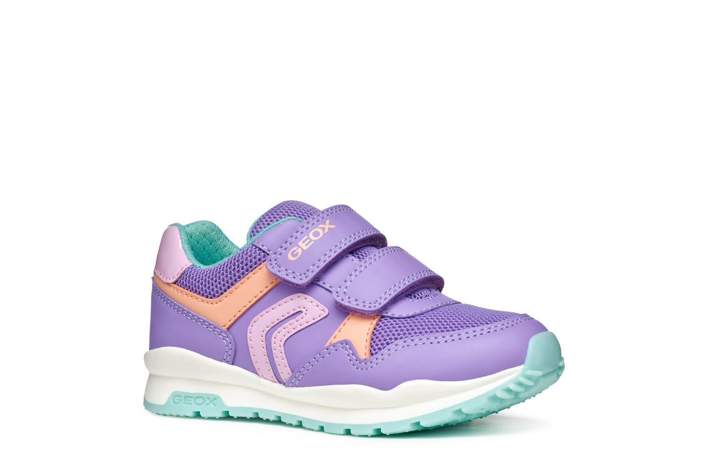 Geox Pavel Girls Lilac Turquoise Trainer