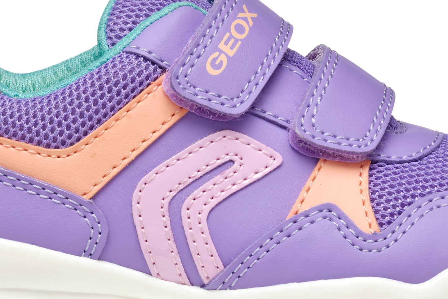 Geox Pavel Girls Lilac Turquoise Trainer
