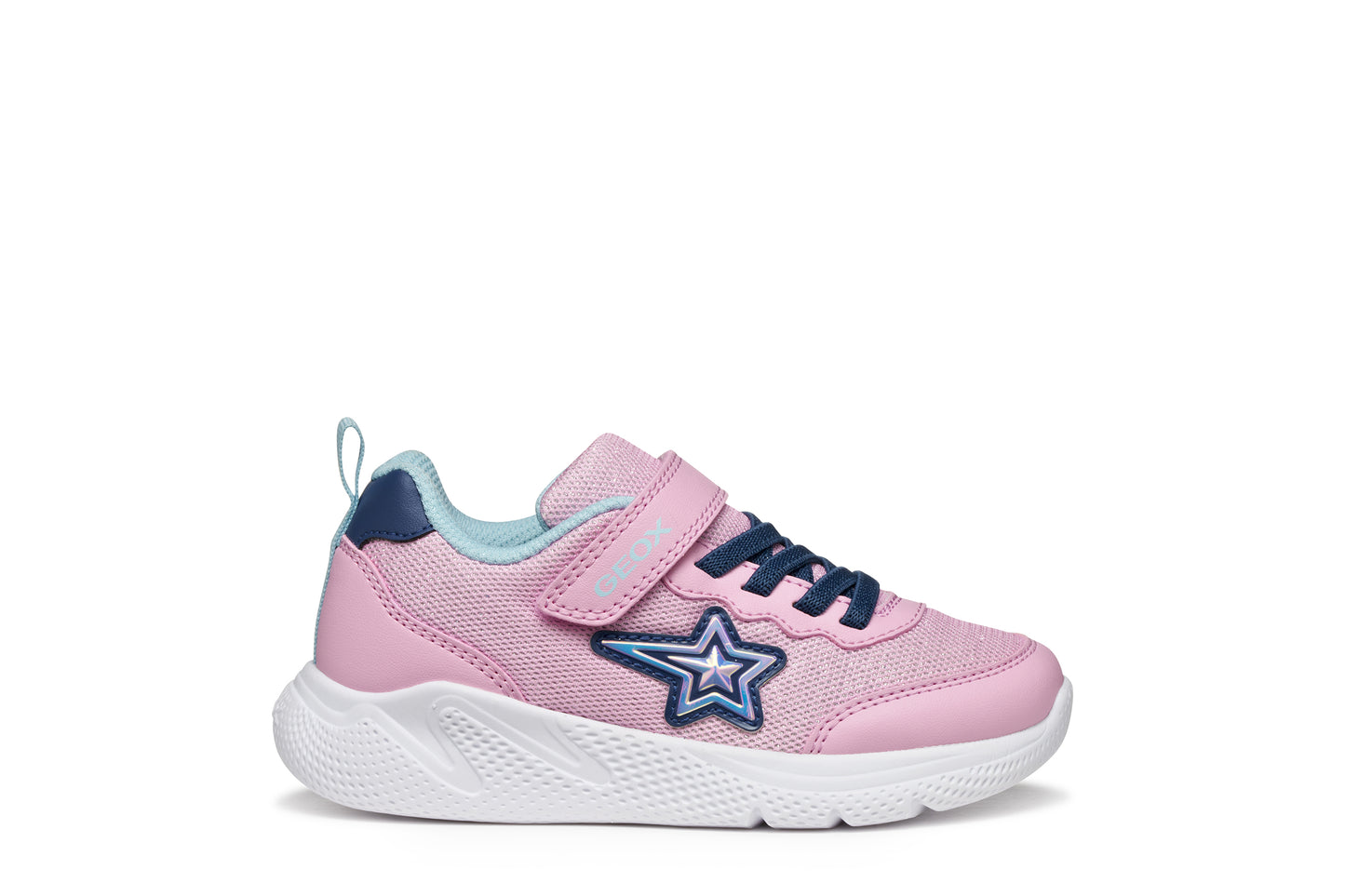 Geox Sprintye Girls Pink Blue Star Trainer