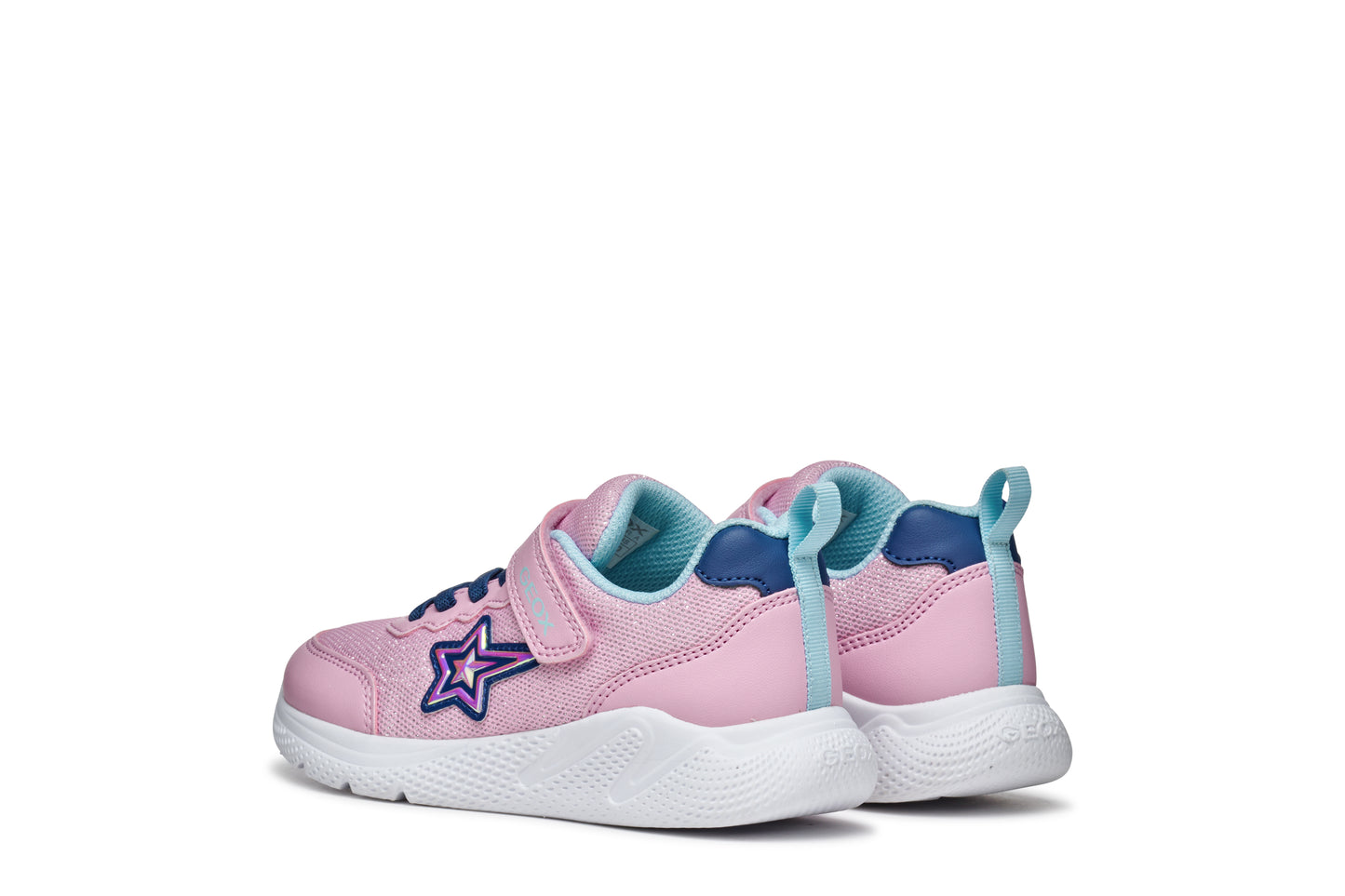 Geox Sprintye Girls Pink Blue Star Trainer