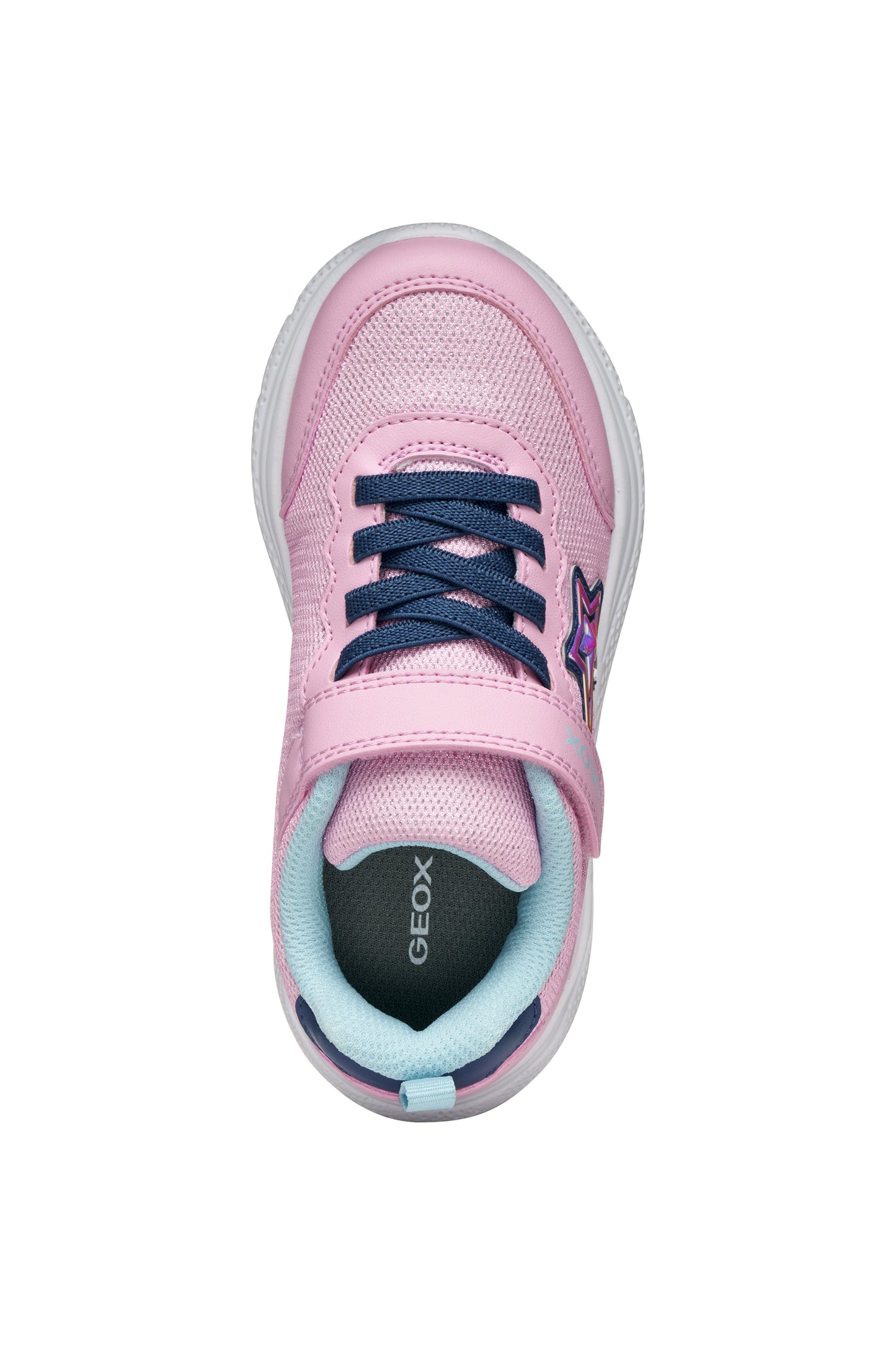 Geox Sprintye Girls Pink Blue Star Trainer