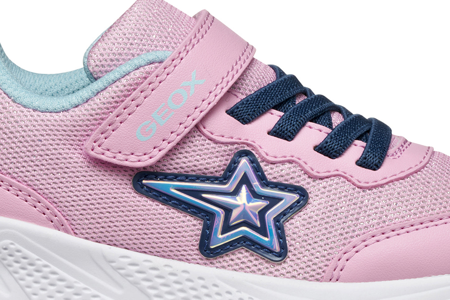 Geox Sprintye Girls Pink Blue Star Trainer