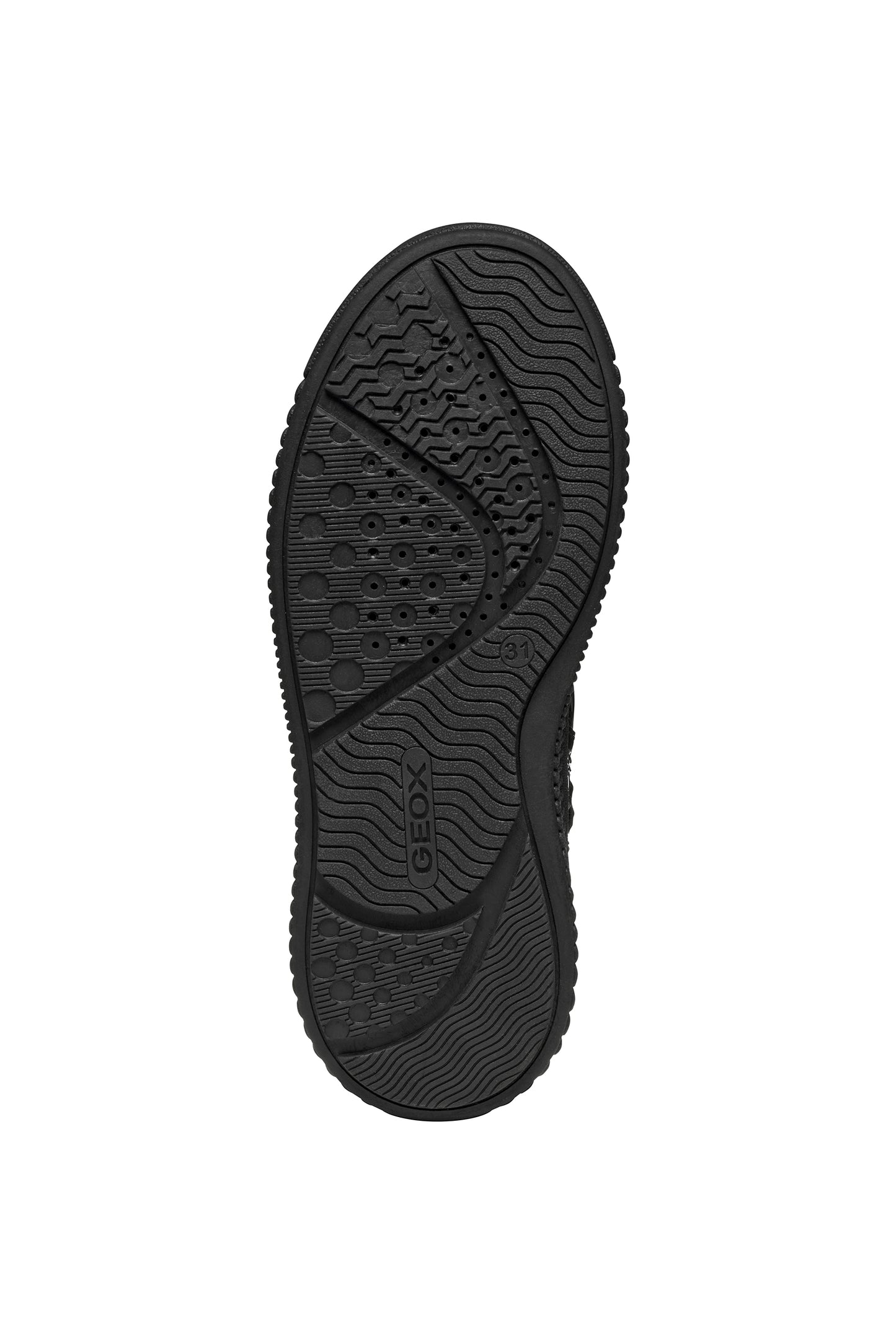 Geox Laquinny Girls Black Patent Lace Boot
