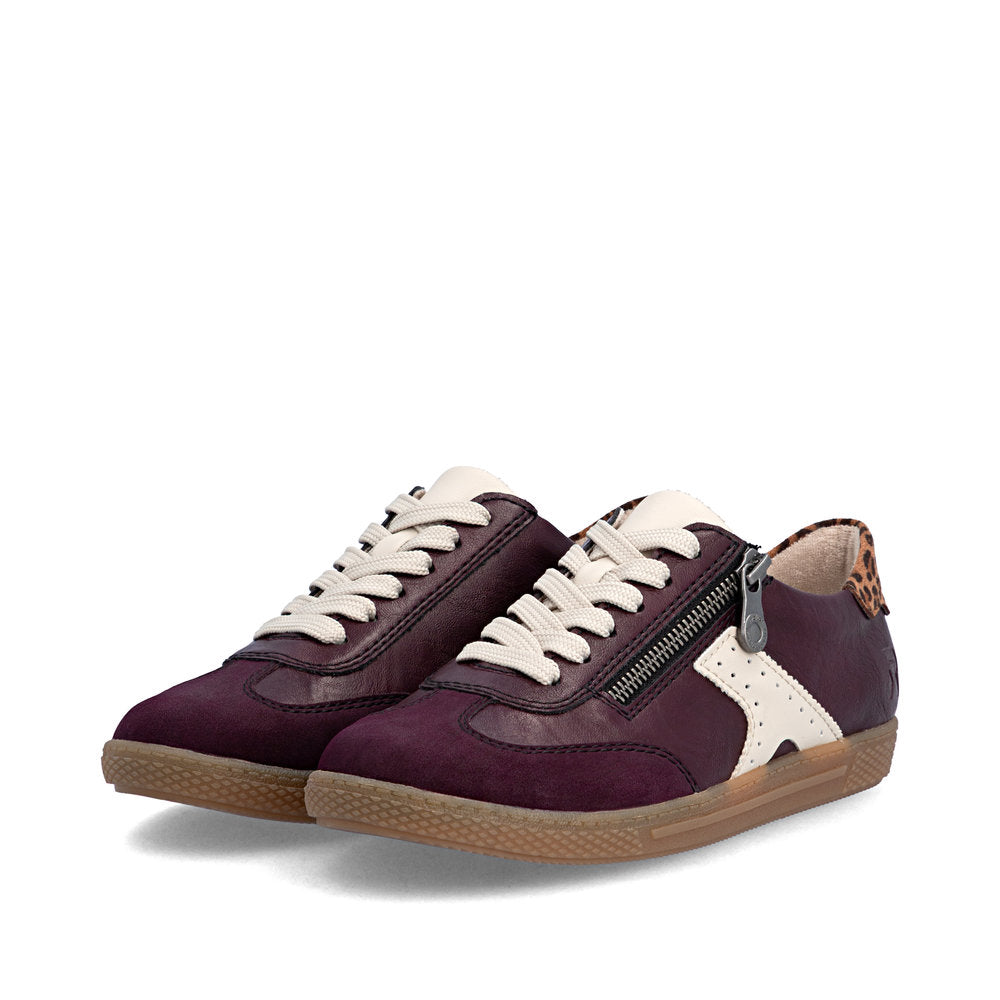 Rieker L970030 Womens Burgundy Gum Sole Trainer