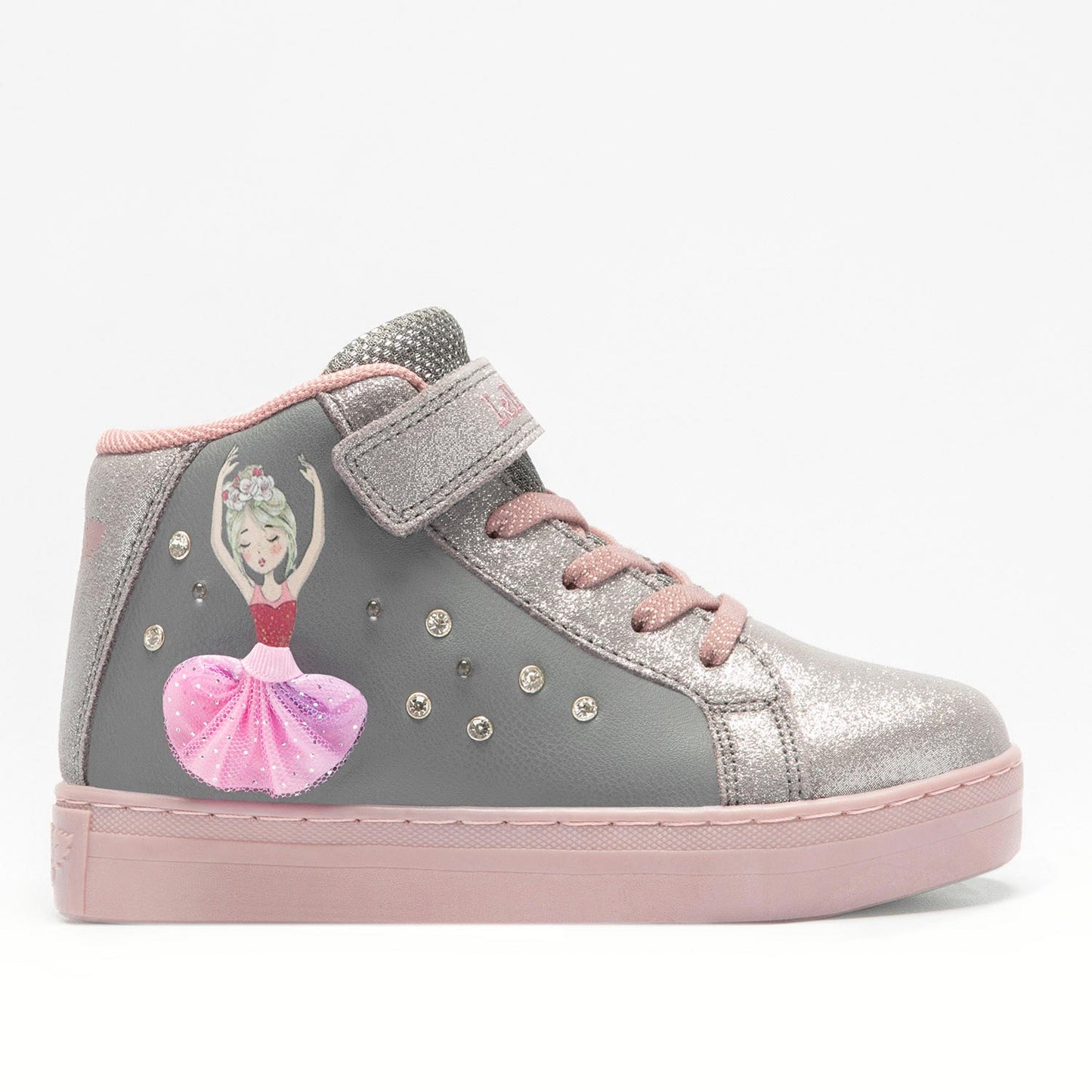 Lelli Kelly Mille Stelle Girls Grey Silver Ballerina Boot