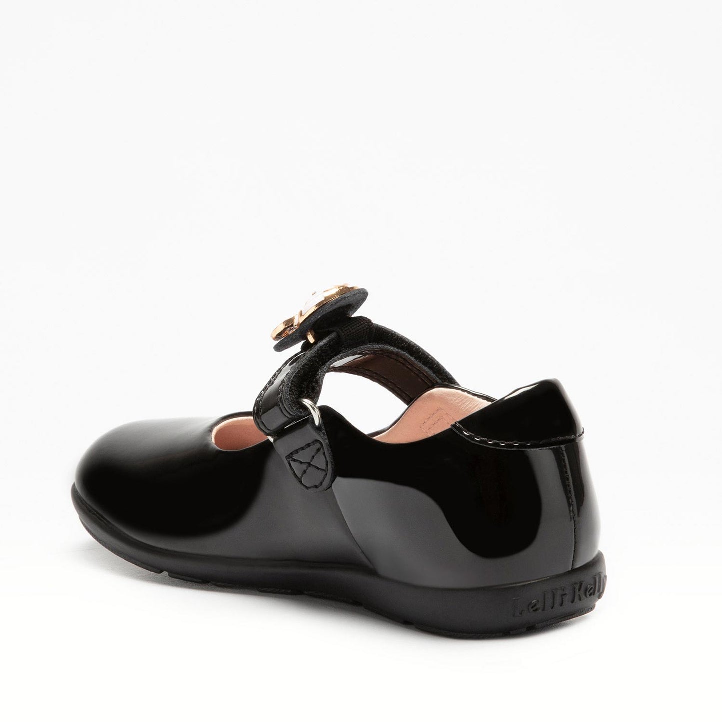 Lelli Kelly Ella Princess Carriage Girls Black Patent School Shoe G Width
