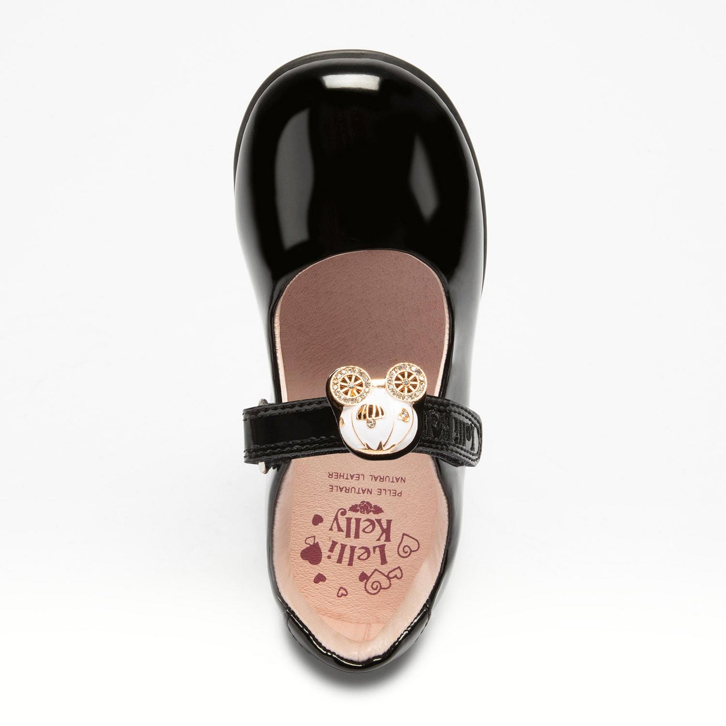 Lelli Kelly Ella Princess Carriage Girls Black Patent School Shoe G Width