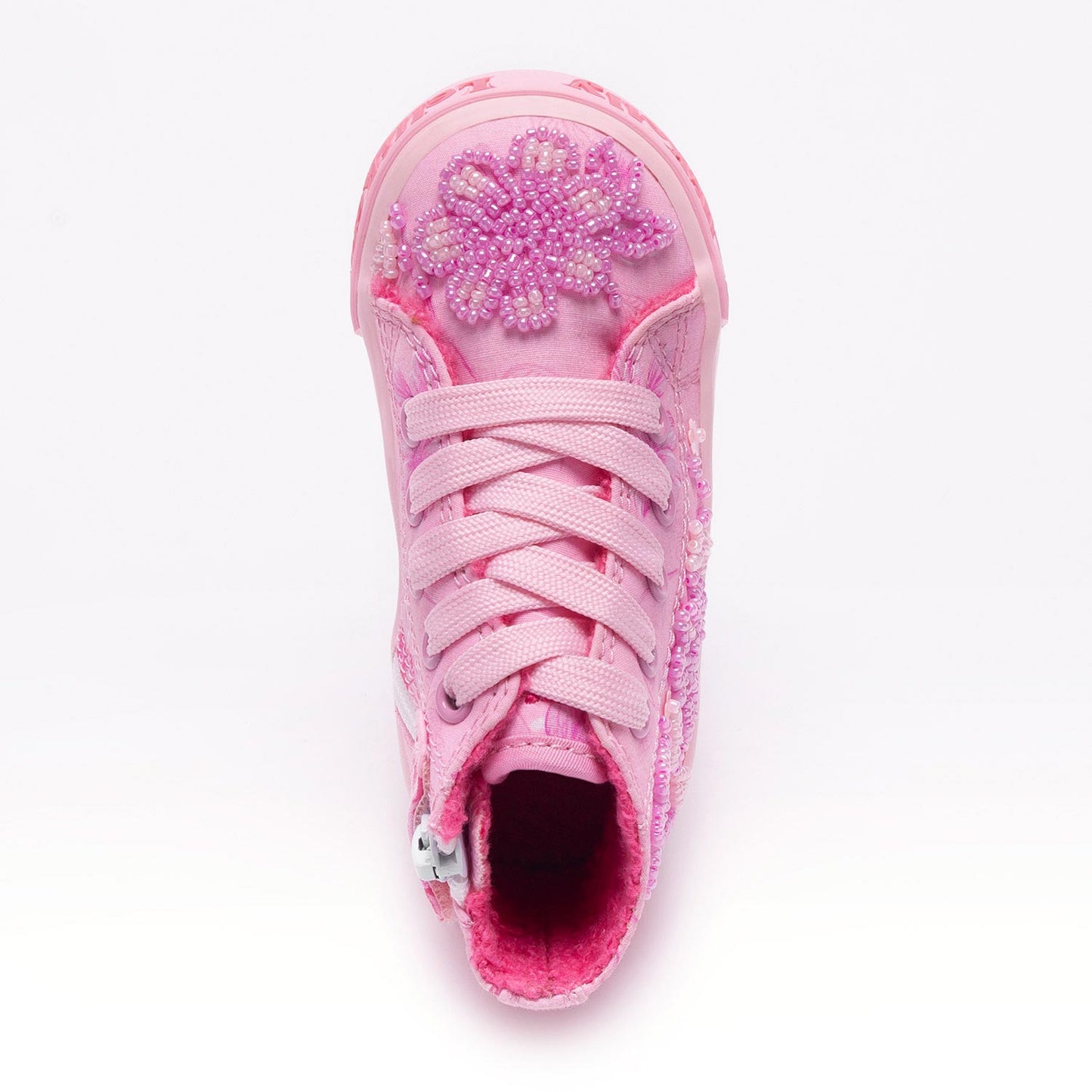 Lelli Kelly Brooke Girls Pink Decorated Canvas High Top Boot