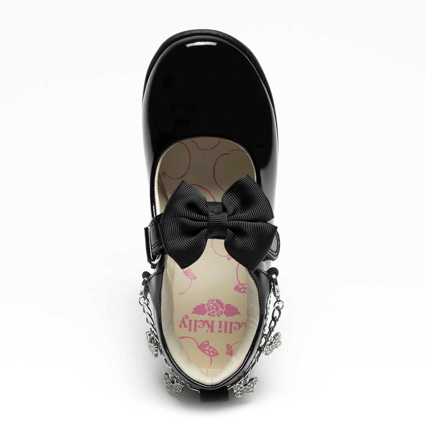 Lelli Kelly Izzy Girls Black Patent Bracelet School Shoe