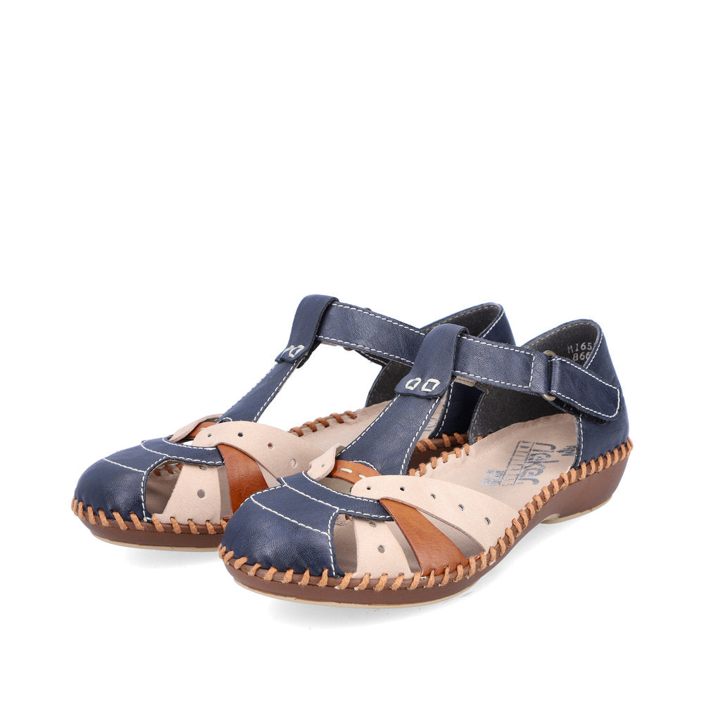 Rieker M165514 Womens Navy Combi Closed Toe Sandal