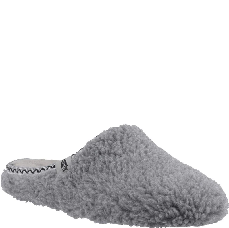 Hush Puppies Good Teddy Womens Grey Soft Mule Slipper