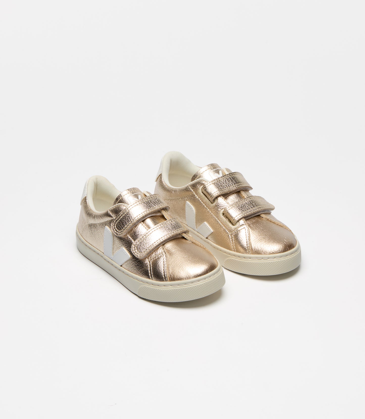 Veja Esplar Riptape Girls Platine Metallic Trainer
