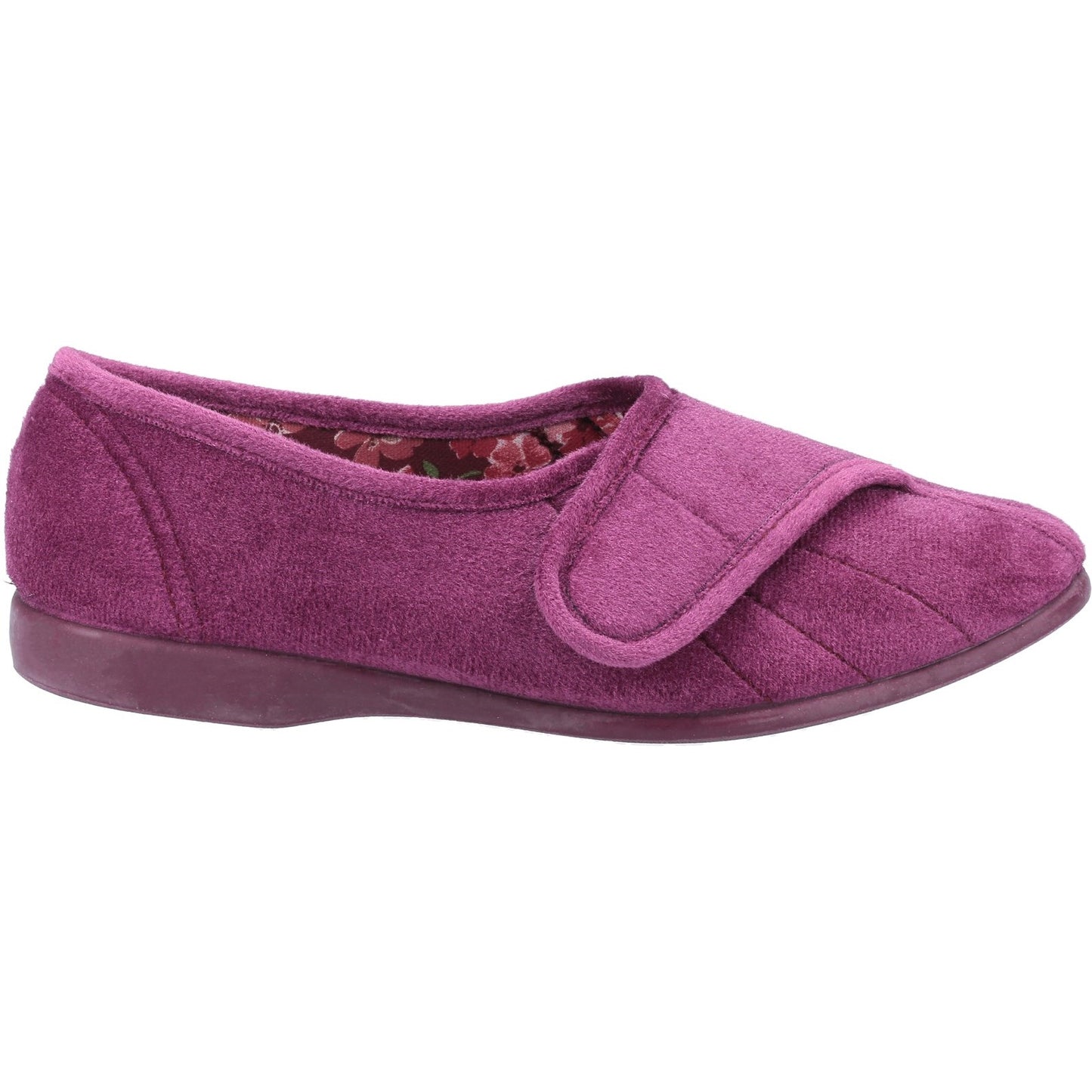 GBS Audrey Touch Fastening Womens Purple Slipper