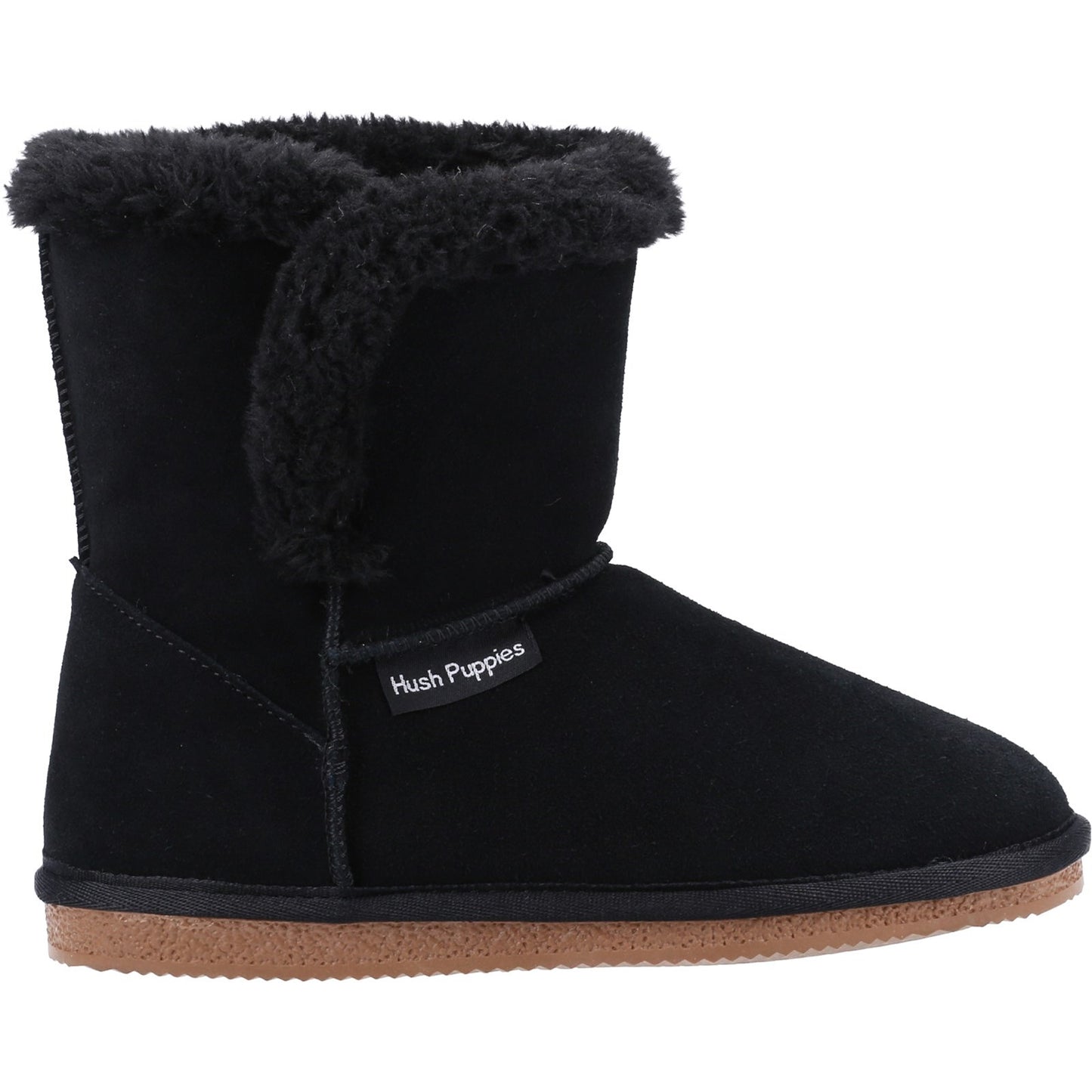 Hush Puppies Ashleigh Womens Black Slipper Bootie