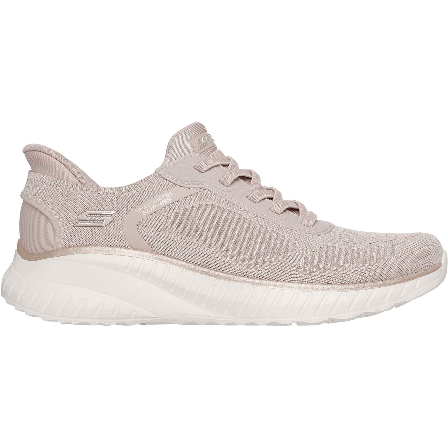 Skechers BOBS Sport Squad Chaos Womens Natural Gold Trainer