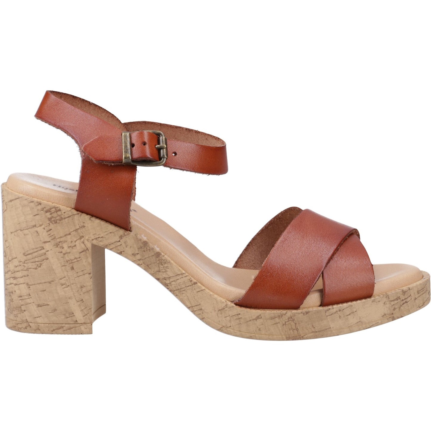Hush Puppies Georgia Womens Tan Heeled Sandal