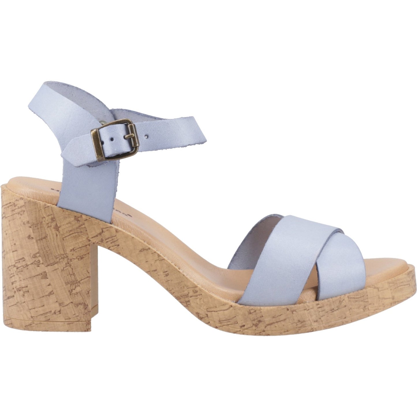 Hush Puppies Georgia Womens Blue Heeled Sandal