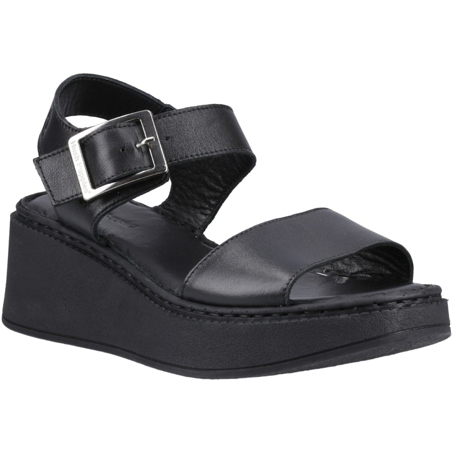 Hush Puppies Beatrix Womens Black Wedge Sandal