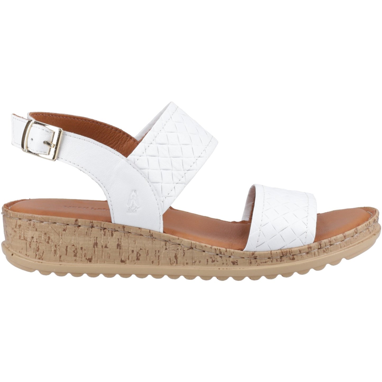 Hush Puppies Ebony Woven Womens White Sandals