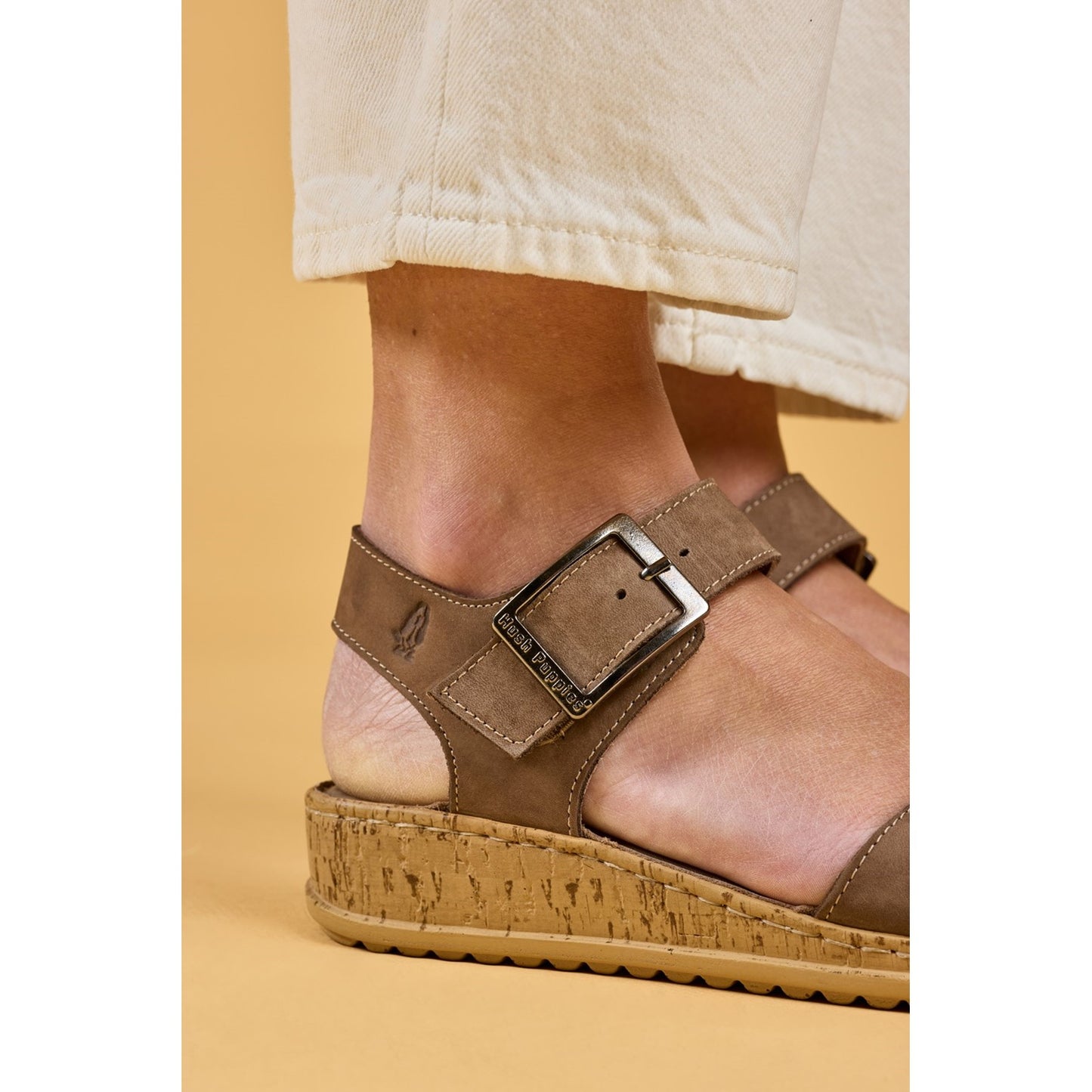 Hush Puppies Ellie Womens Fossil Taupe Sandals