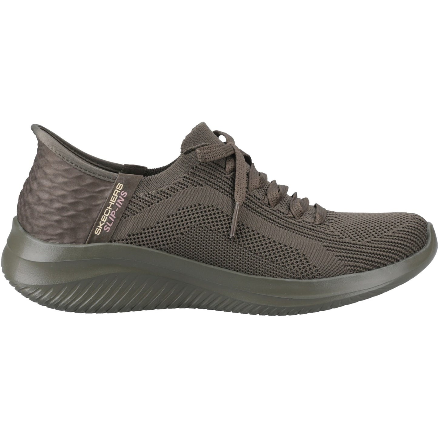 Skechers Ultra Flex 3.0 Pure Colour Womens Olive Trainers