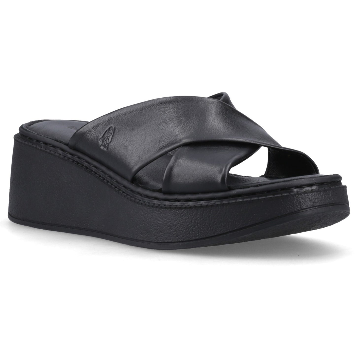 Hush Puppies Bobbi Womens Black Wedge Sandal