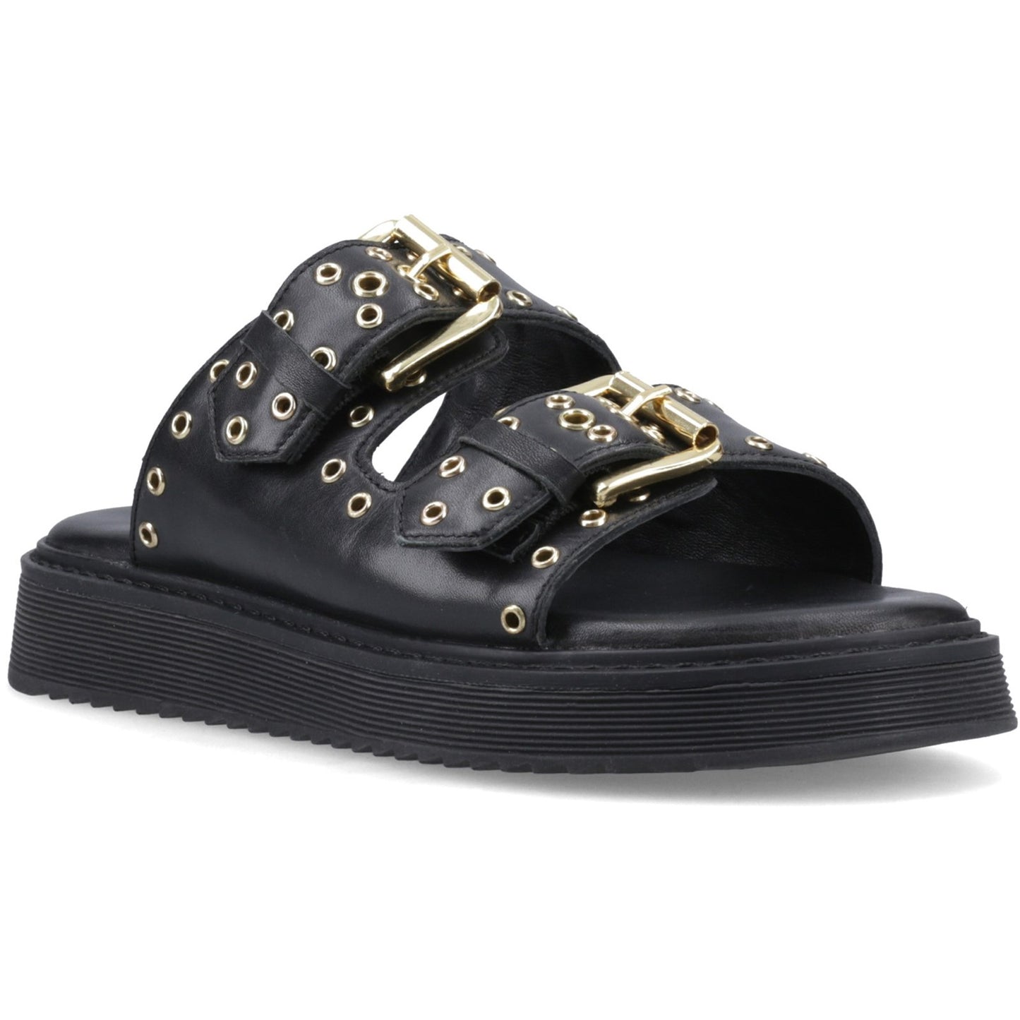 Hush Puppies Christine Womens Black Mule Sandal