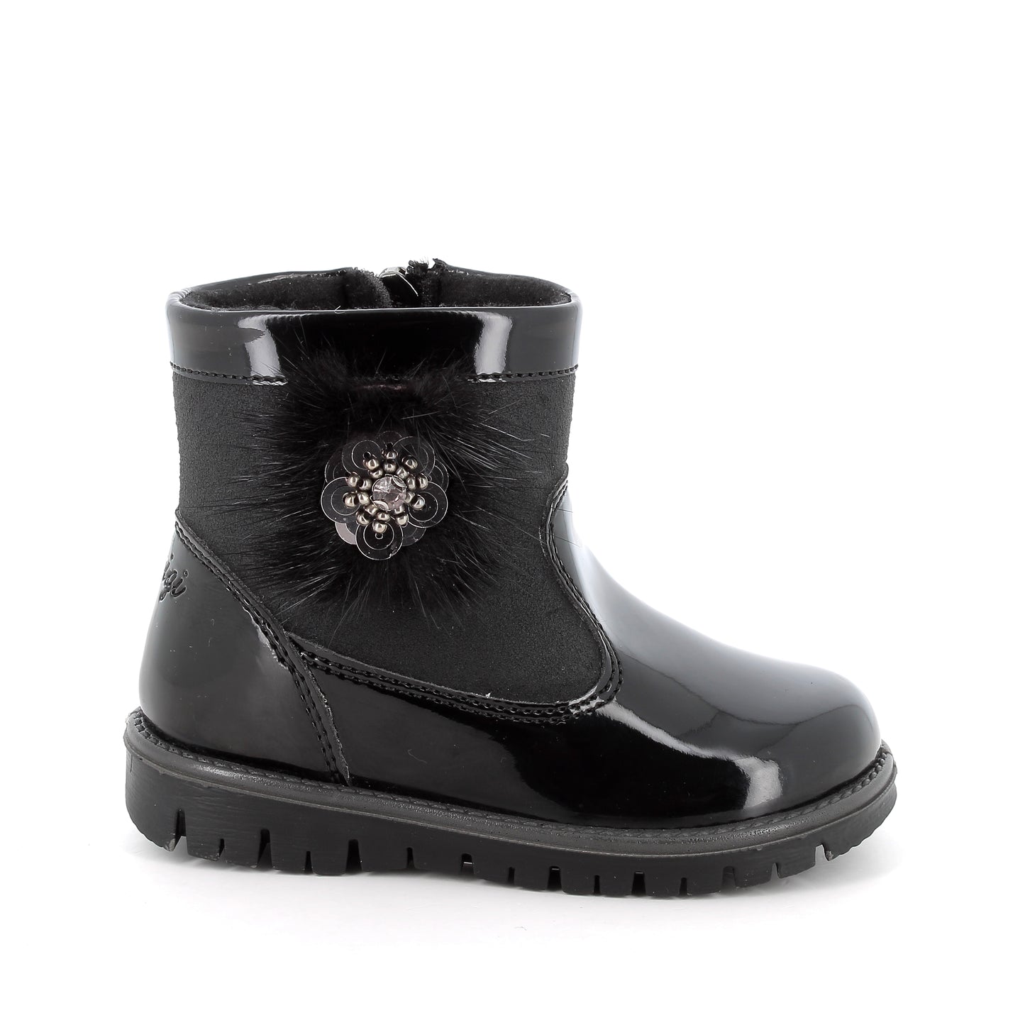 Primigi Baby Roxy Girls Black Patent Ankle Boot
